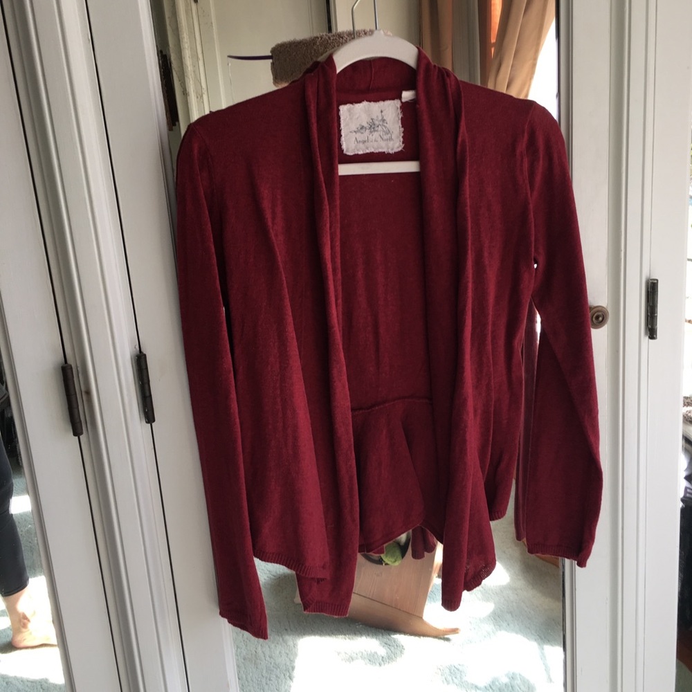 Lovely maroon/deep red Cardigan Sweater